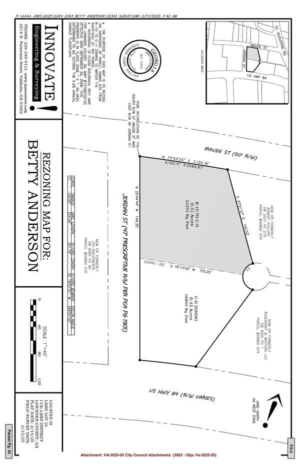 Rezoning Map for: Betty Anderson