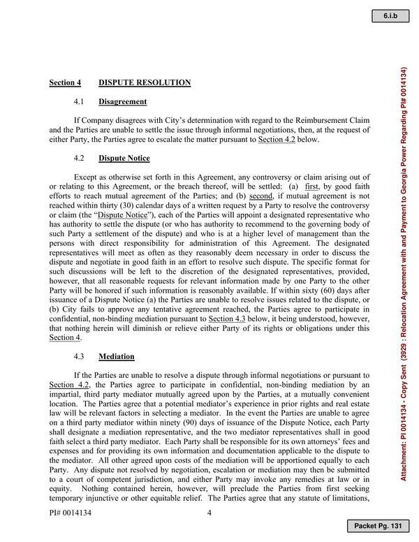 4.2 Dispute Notice