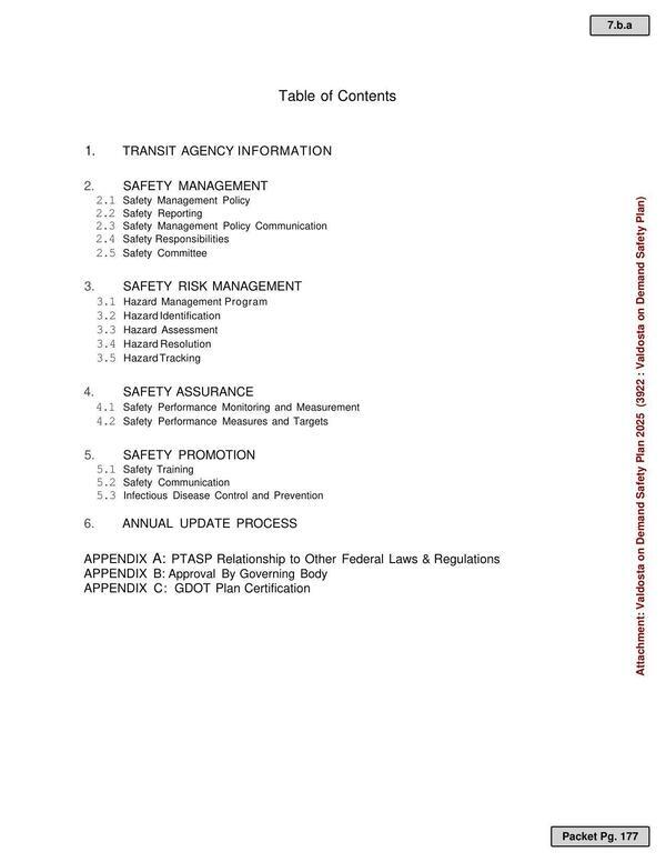 Table of Contents