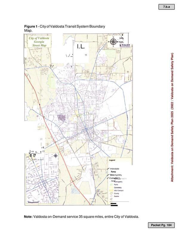 Map: City of Valdosta Transit System Boundary