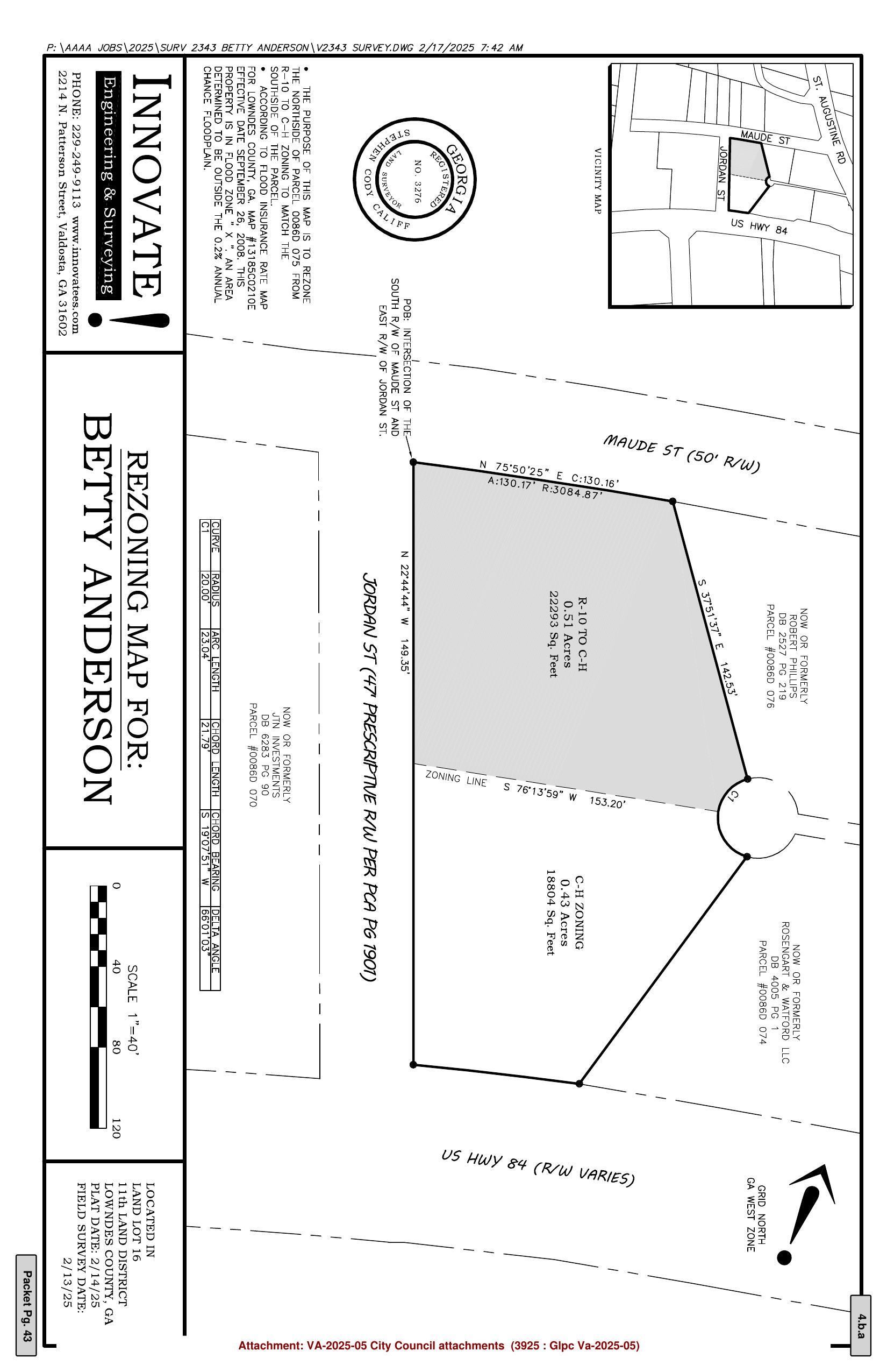 Rezoning Map for: Betty Anderson