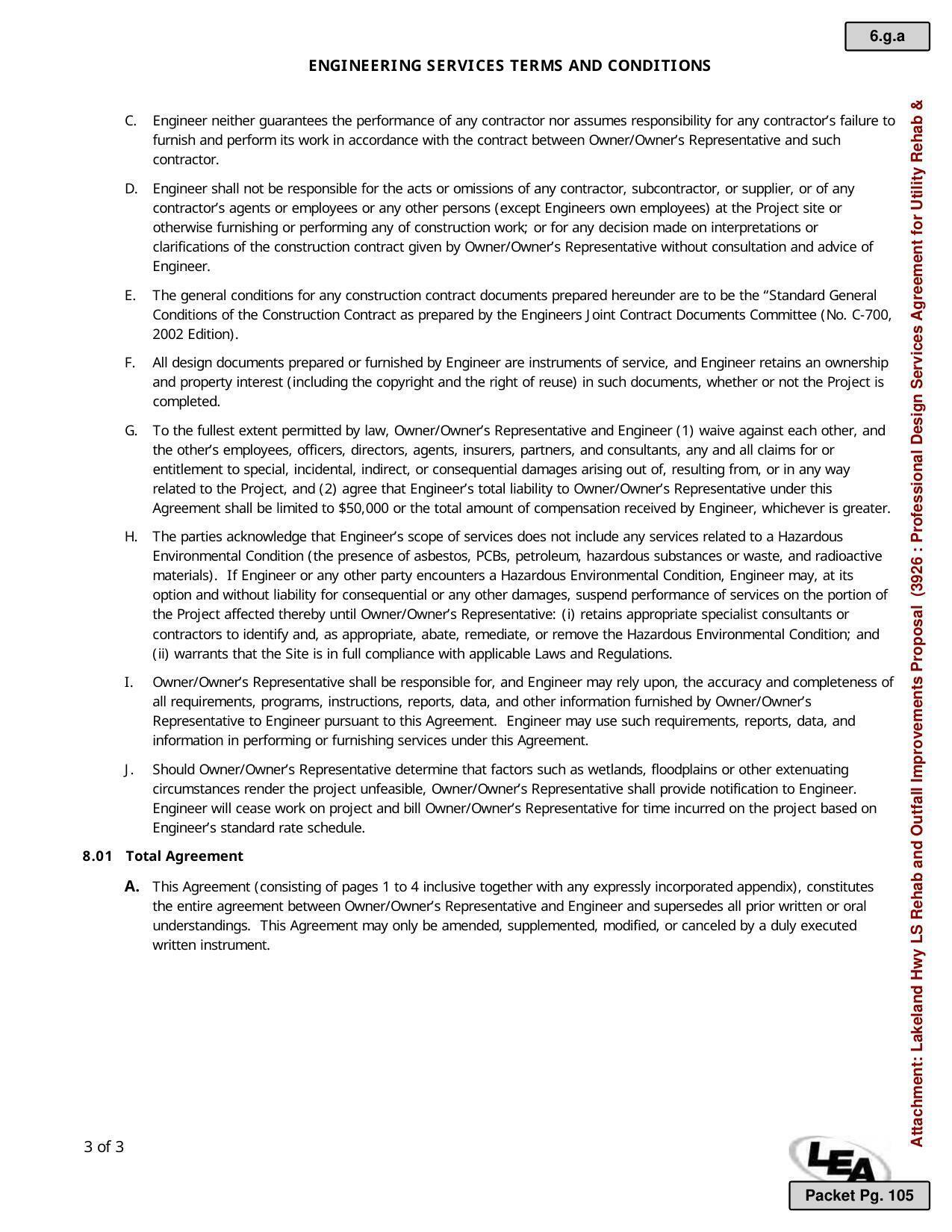 8.01 Total Agreement