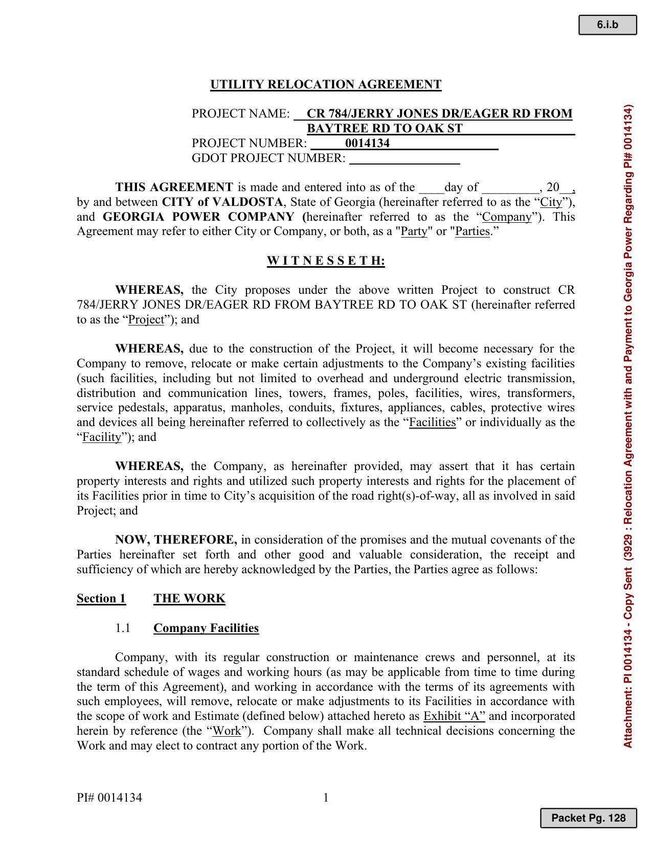 UTILITY RELOCATION AGREEMENT