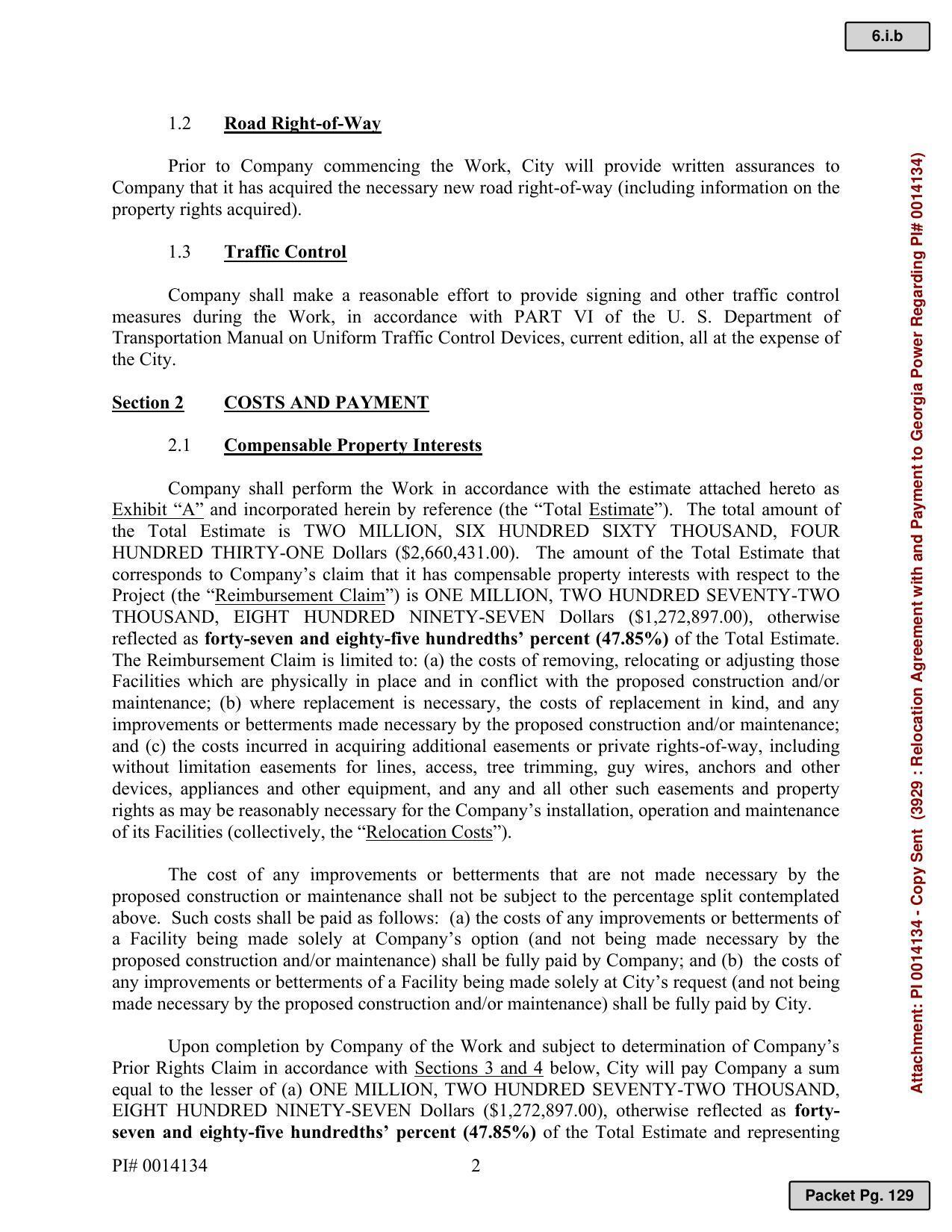 Section 2 COSTS AND PAYMENT