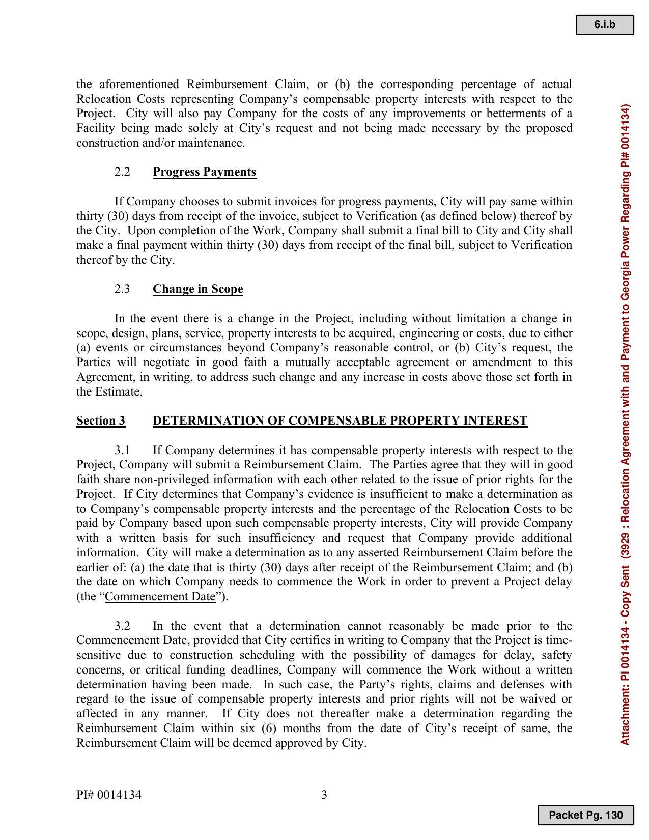 Section 3 DETERMINATION OF COMPENSABLE PROPERTY INTEREST