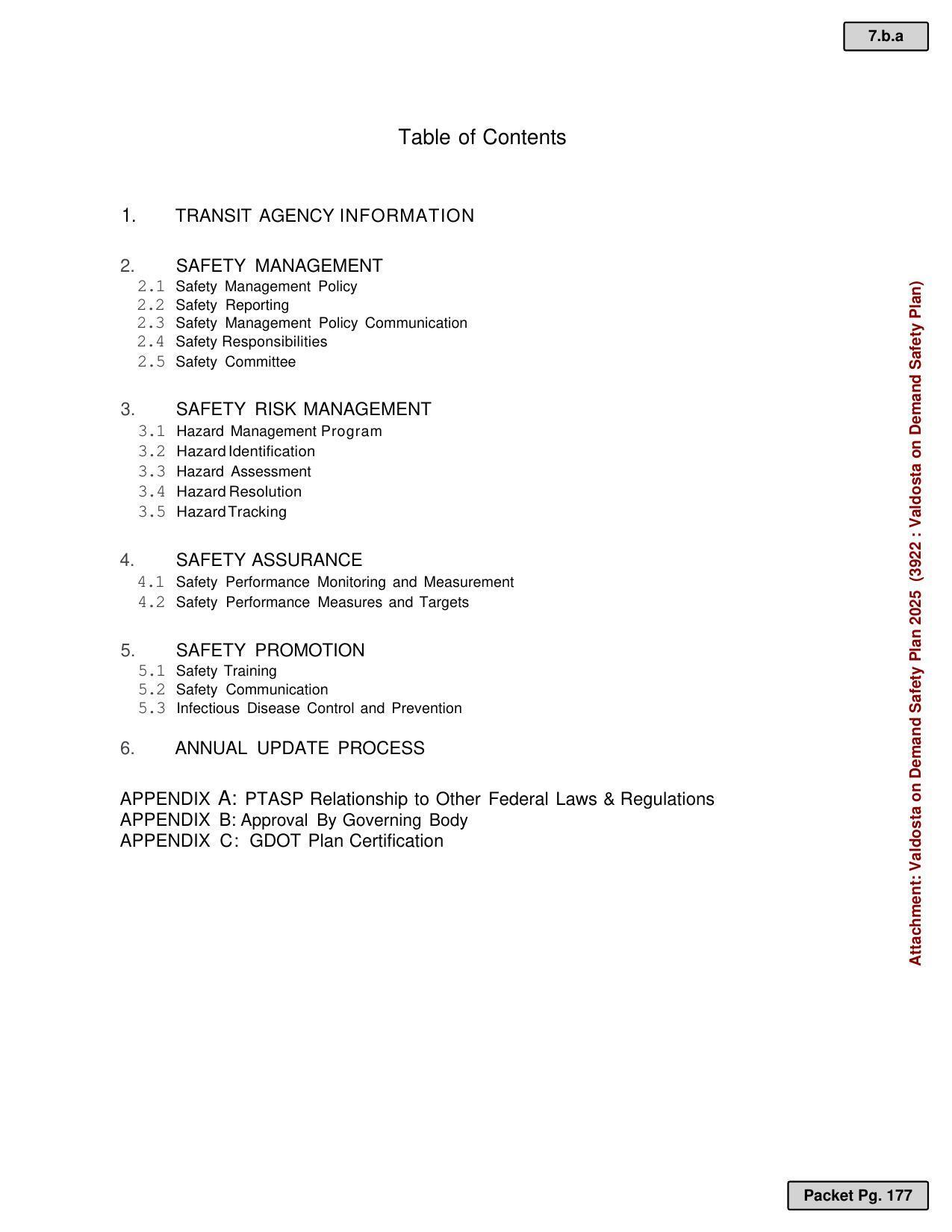 Table of Contents