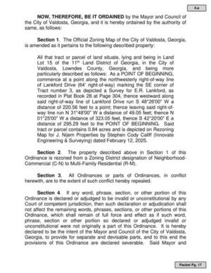 [NOW, THEREFORE, BE IT ORDAINED by the Mayor and Council of]