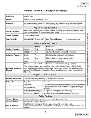 [Planning Analysis & Property Information]
