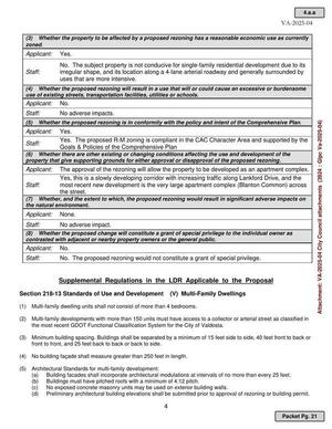 [Supplemental Regulations in the LDR Applicable to the Proposal]