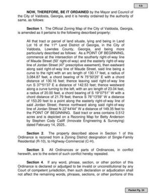 [NOW, THEREFORE, BE IT ORDAINED by the Mayor and Council of]