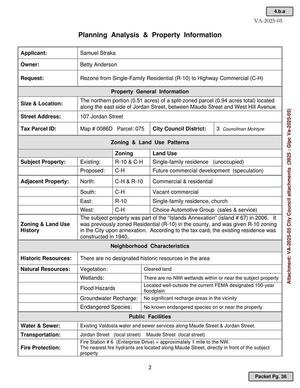 [Planning Analysis & Property Information]