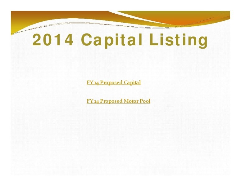 2014 Capital Listing