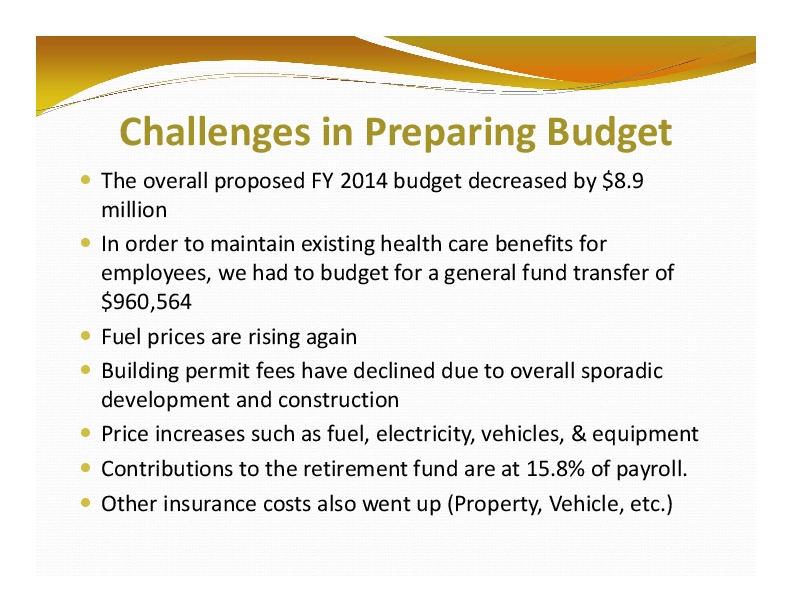 Challenges in Preparing Budget