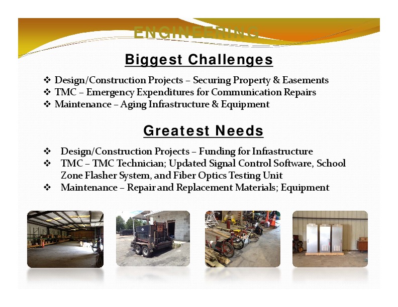 ENGINEERING: Biggest Challenges; Greatest Needs