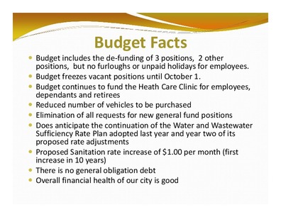 [Budget Facts]