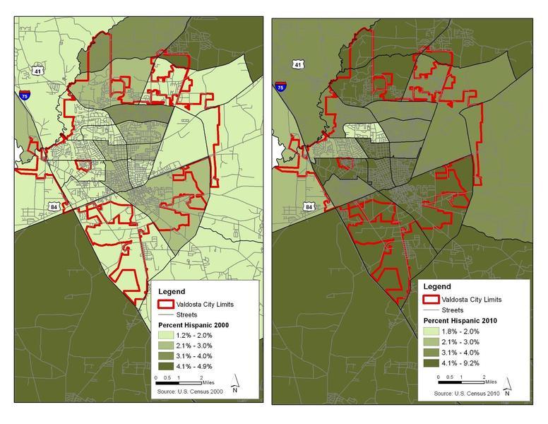 P 05 Map 1.3 Percent Hispanic 2000 2010