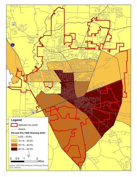 P 23 Map 1.11 Percent Pre-1960 Housing Stock