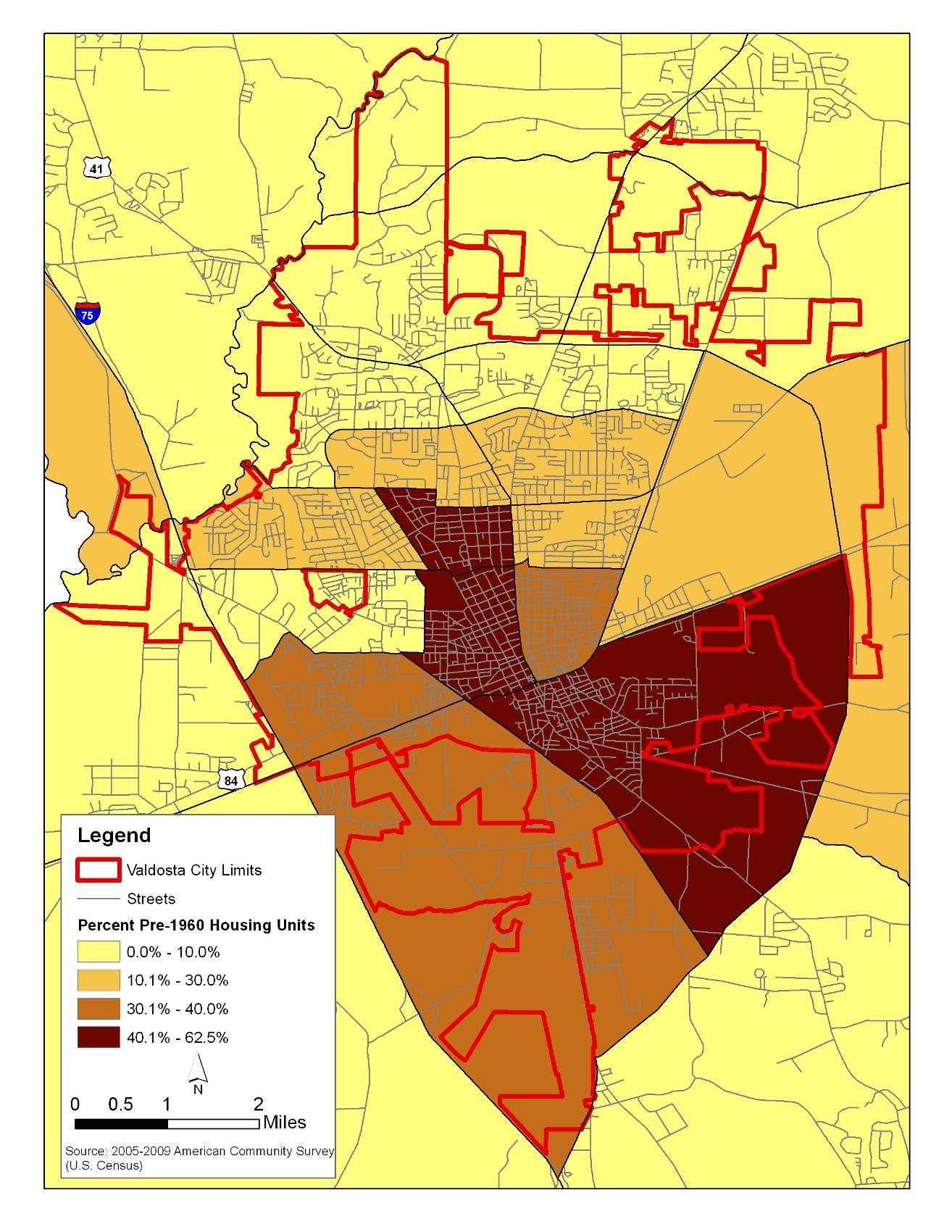 P 23 Map 1.11 Percent Pre-1960 Housing Stock
