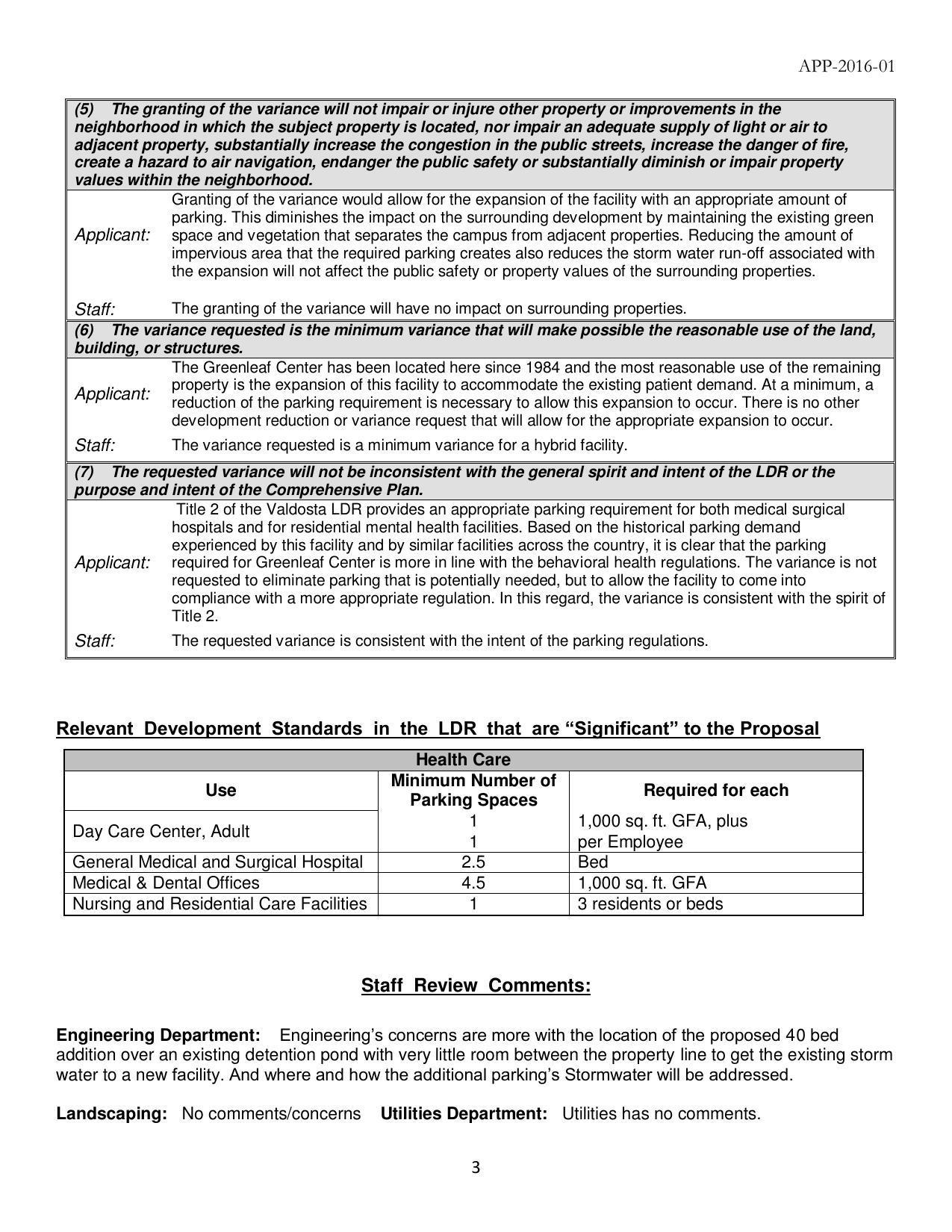 Relevant Deveopment Standards in the LDR