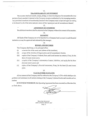 [Operating Agreement (4 of 4)]