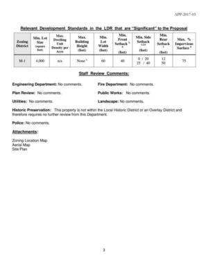 [Relevant Develogment Standards in the LDR that are “Significant