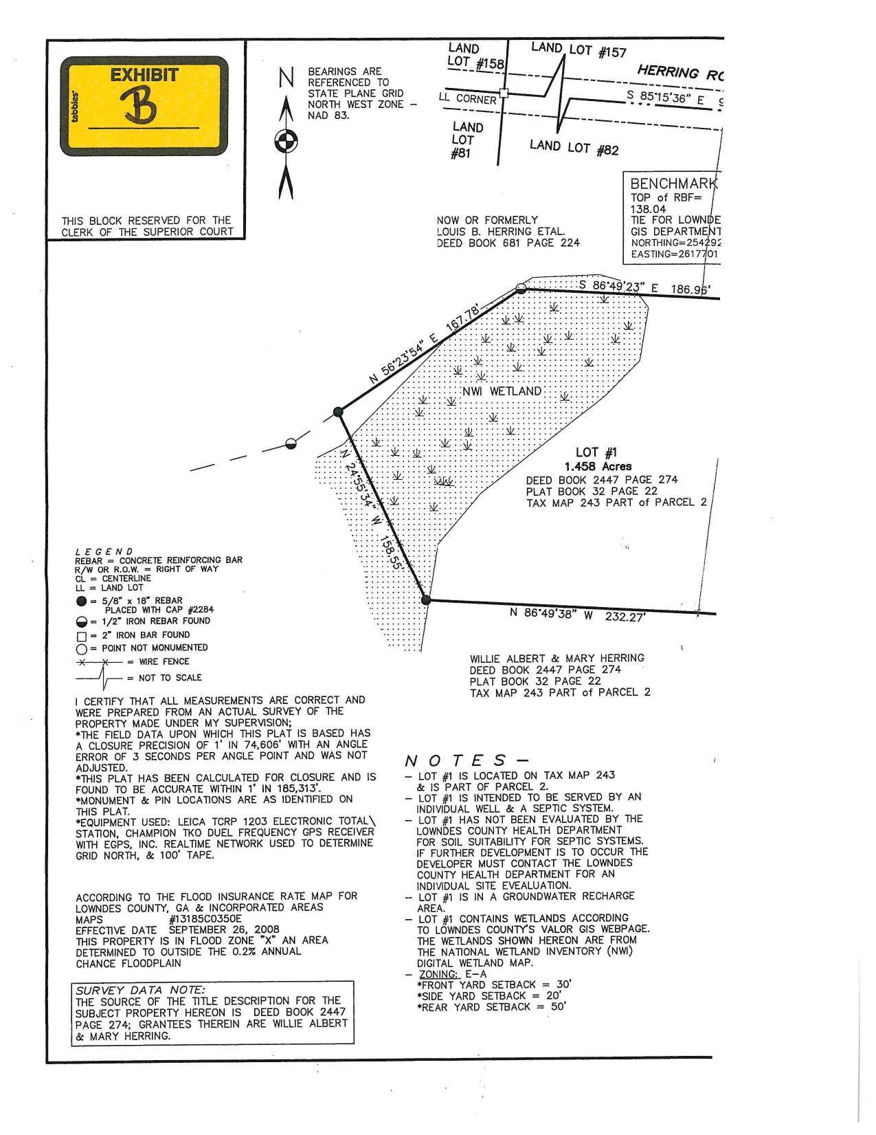 Survey: LAND LOT #157