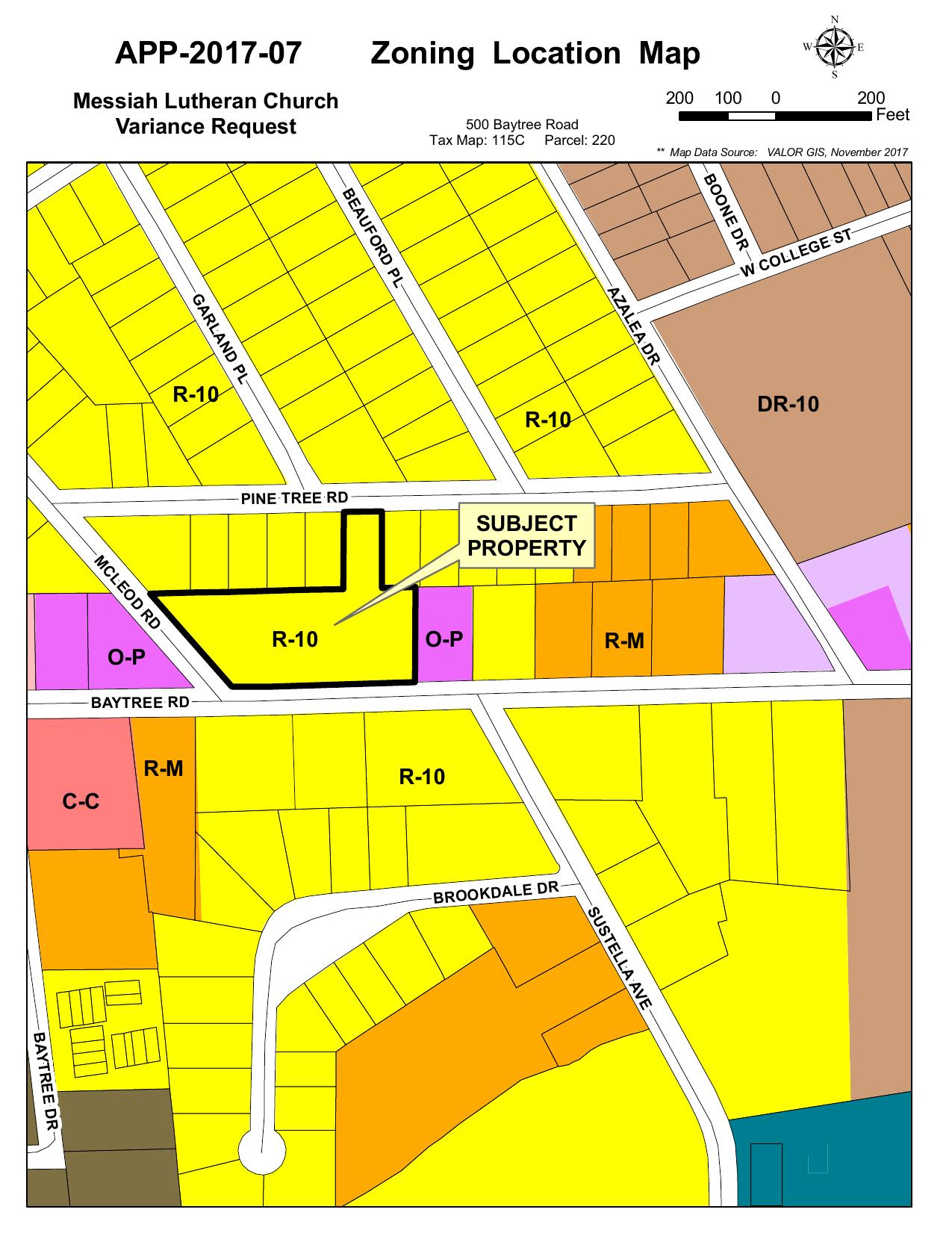 Zoning Location Map