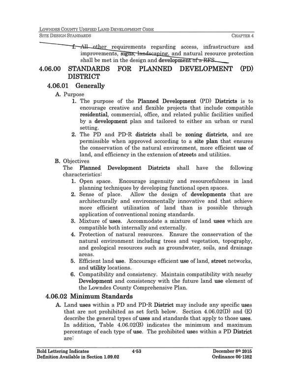 Standards for Planned Development (PD) District