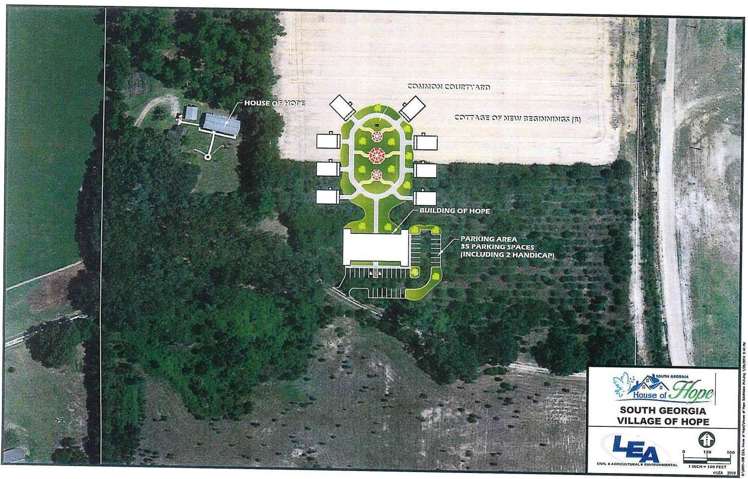Site plan on Aerial Map