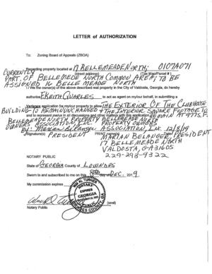 [LETTER of AUTHORIZATION]