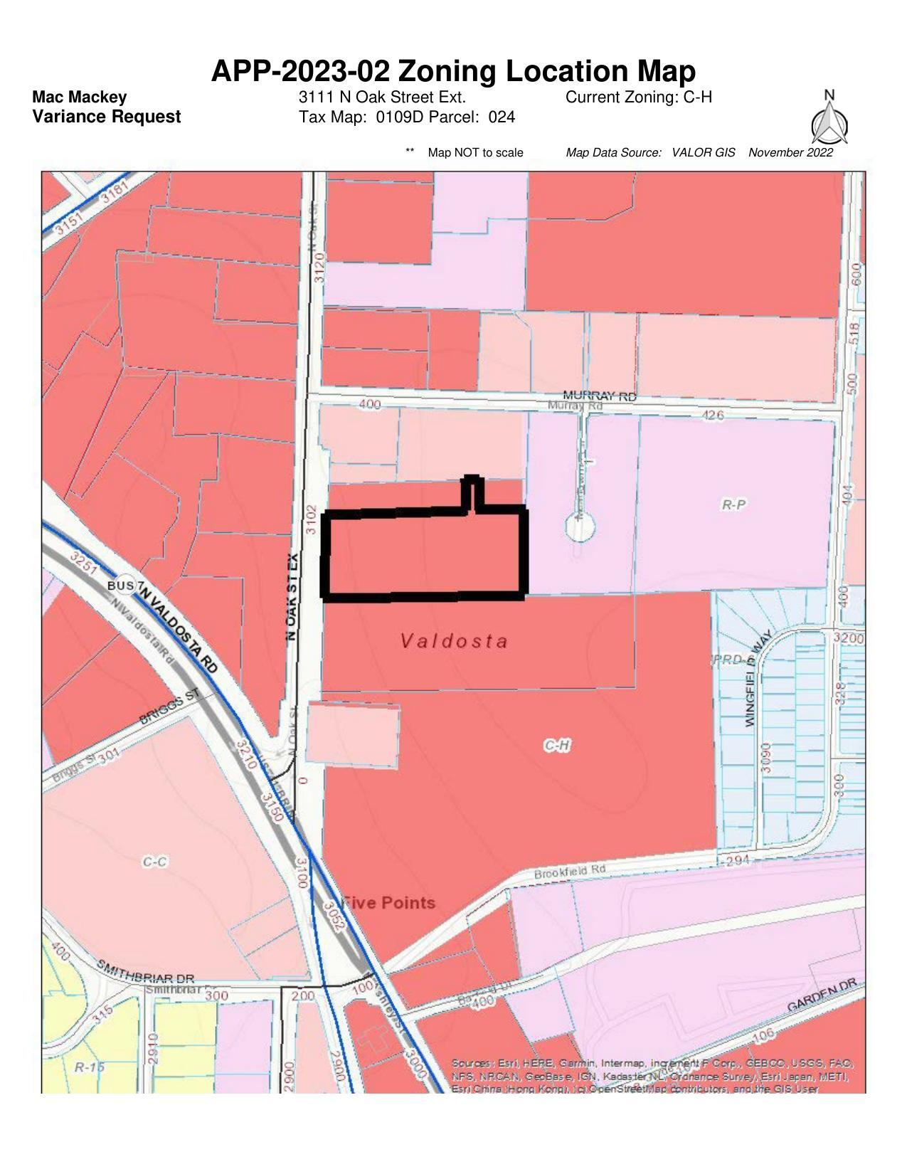 Zoning Location Map