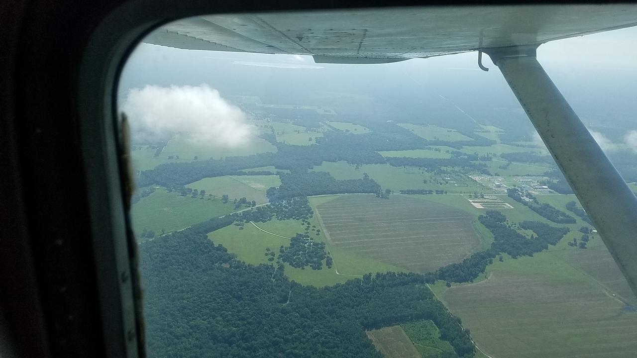 SE across Hazen mine site to Compressor Station, 10:22:52, 29.935772, -82.342431