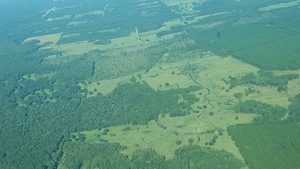 [W from New River across Howard mine site, Five Mile Creek, SW 48th Path, CR 18A, Flying Tiger Field upper left, 09:53:40, 29.946217, -82.347775]