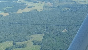 [N up west border Hazen mine site, across FGT pipeline, New River; SW 151st St lower left, 10:14:54, 29.921745, -82.367580]