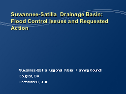   Suwannee-Satilla  Drainage Basin:  Flood Control Issues and Requested  Action
