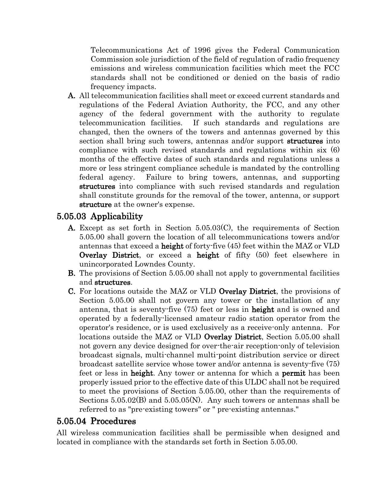 5.05.04 Procedures