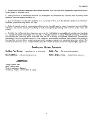[Development Review Criteria]