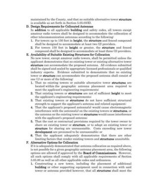 [E. Availability of Suitable Existing Structures for Collocation]